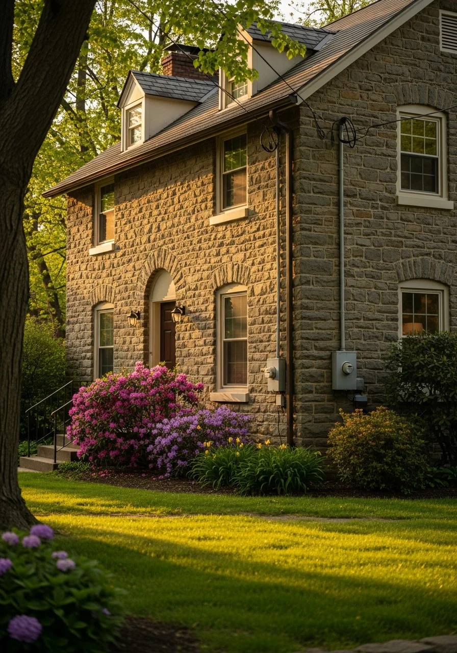 Berkeley Springs residential property with period architecture and natural landscaping reflecting the area's blend of historic charm and modern living.